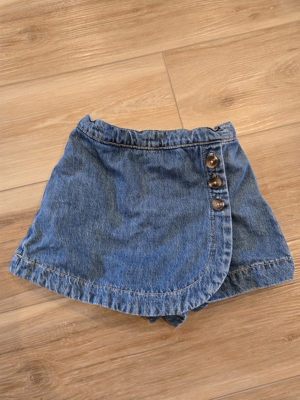 Old Navy Blue Denim Wrap Skort